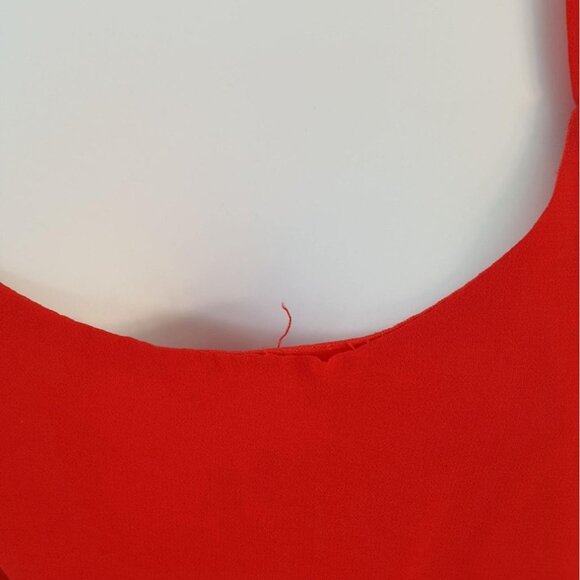 2/$15 Dee Elle Sleeveless Dress Red Small Lined Elastic Tank Style Chiffon NWT - Picture 7 of 7